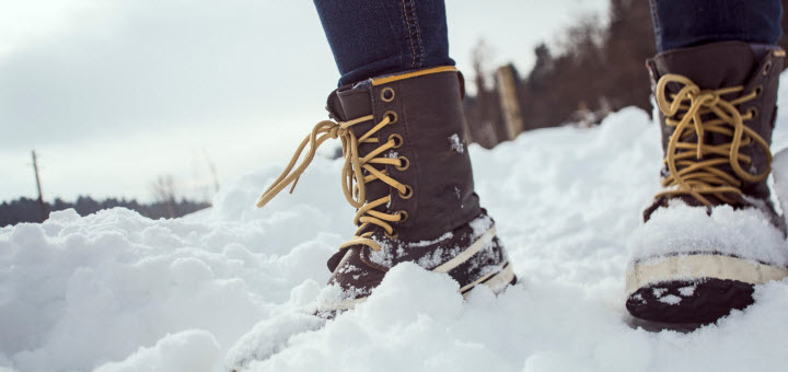 boots in the snow