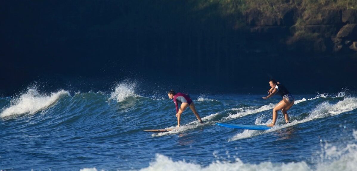 Beginner Surfers In Bali Bagus The Ticket To Ride Journal